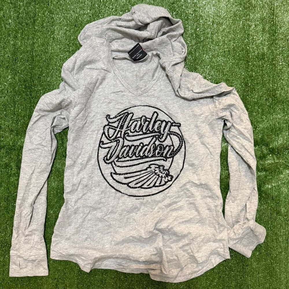 Harley-davidson Women's Grey Hoodie